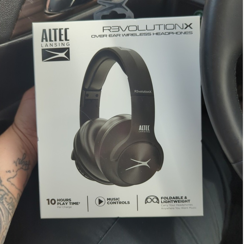 Bluetooth Foldable Headphones Altec Lansing R3volution X Black MZX009 NIB